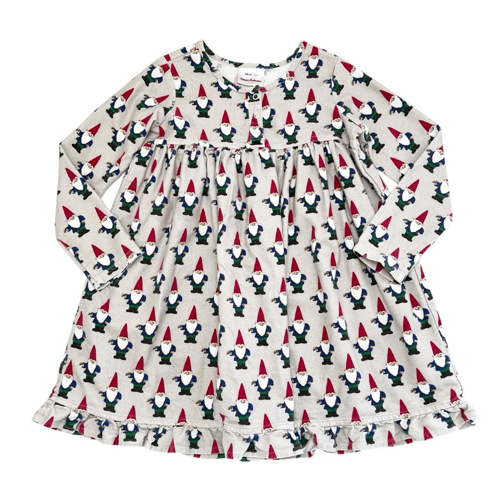Hanna Andersson Natural Flannel Gnome Print Nightgown
